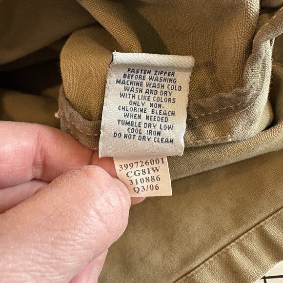 Vintage Old Navy Chore Coat Jacket Mens Lrg Work Canvas Utility Pockets Tan Y2K - Picture 12 of 16